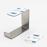 Stainless Steel Headphone Headset Stand, Under Desk Headset Headphone Hanger Holder Hook Stick On Headphone Hook - No Headphone (A)