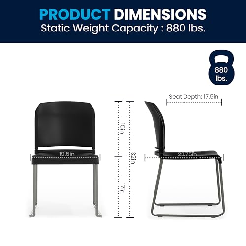 image for Flash Furniture Hercules Series Contoured Stacking Chairs for Waiting 
