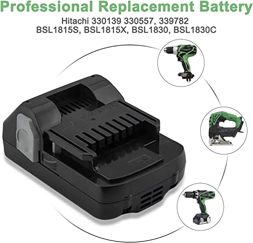 Image of 3.0Ah 18V Battery for Hitachi BSL1815X BSL1815S BSL1830 BSL1830C 330139 330557 339782 Replacement Battery Slide Style