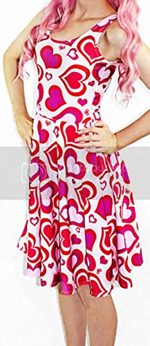 Image of Sister Amy Printed Elastic Sleeveless Shaping Breathable Camisole Skater Dress