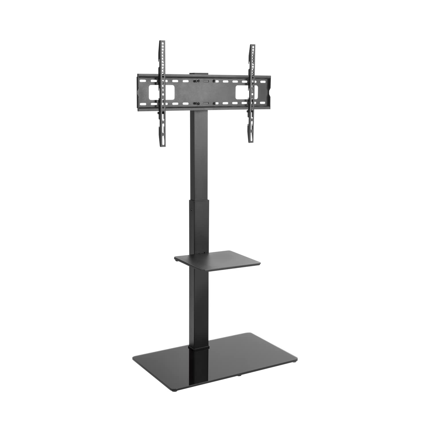 AISENS FT70S-077 Soporte DE Suelo Eco, Bandeja para DVD para Monitor/TV 40KG DE 37-70, Negro