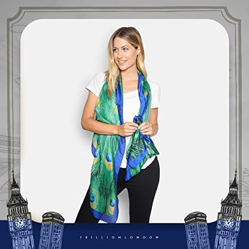 Spring Collection | Designer Silk Scarf For Women UK | Lightweight Neck Scarves | Shawl Wraps | Suitable for Daily Life | Travelling & Gifting | Smooth & Soft Finish | Size-180cm*90cm