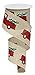 A & B Floral 2.5" x10yd Wired Vintage Truck Ribbon, Red