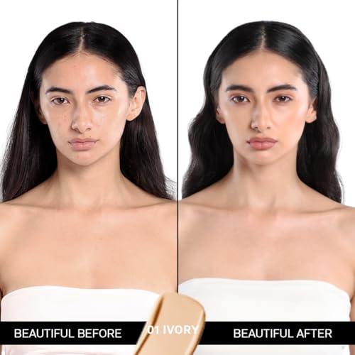 Image of FLiCKA The Base Story Cream Foundation for Face Makeup 8.5gm | Medium to High Coverage | Waterproof & Long Lasting | Smooth & Matte Finish with SPF | All Skin Types | 01 Ivory