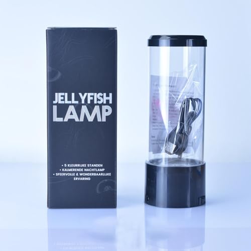 Lampe de chevet méduse aux modes d'éclairage colorés et télécommande sans fil
