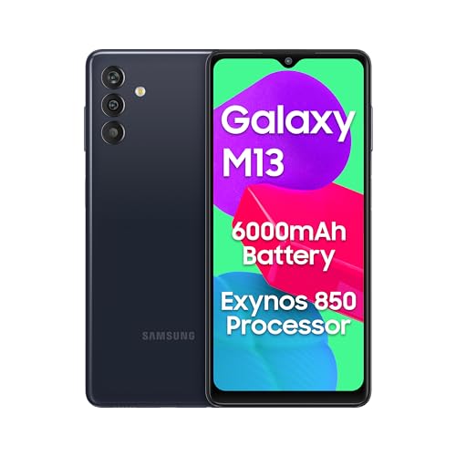 Samsung Galaxy M13 (Midnight Blue, 4GB, 64GB Storage) | 6000mAh Battery | Upto 8GB RAM with RAM Plus 2 41LbGsEvhrL