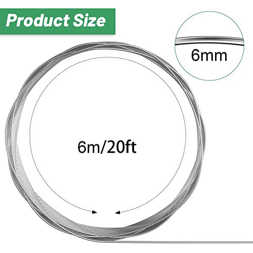 Pelopy SPE-PELOPY-66 20 Feet Aluminum Wire 1/4 Inch Diameter Metal Wire Armature Bendable Armature Wire thumb #1