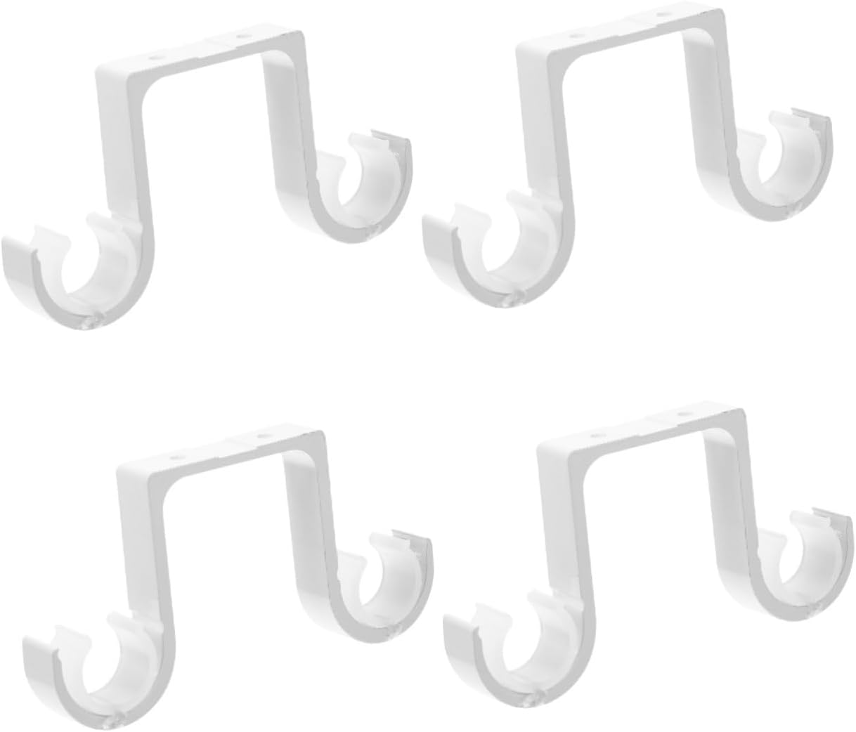 Curtain rails and fittings,curtain brackets,Curtain Rod Bracket Curtain Rod Support Curtain Rod Hooks Curtain Rods No Drilling Curtain Rod Holders Brackets Curtain Rod Racks (Color : White, Si (Col