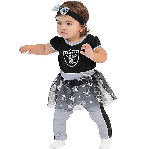 Image of MODERN HERO NFL Officially Licensed One-piece Bodysuit with Mesh Skirt, Leggings and Matching Headband