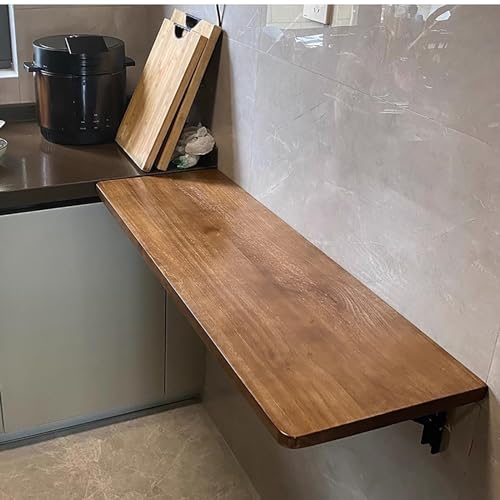 CIFIEXUE Escritorio Plegable de Pared Mesa Plegable de Pared Mesa Plegable Flotante para Lavandería Mesa Abatible de Pared para Cocina Lavandería Baño Dormitorio Diseño Plegable/Color/L60*W40C