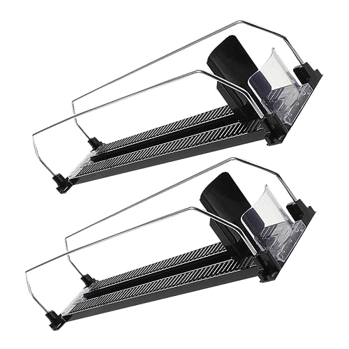 TOPBATHY 2pezzi Distributore Automatico Bevande Lattine Soda Frigorifero Organizzatore Spingi-Bevande in Plastica e Acciaio Estrattore per Ripiano