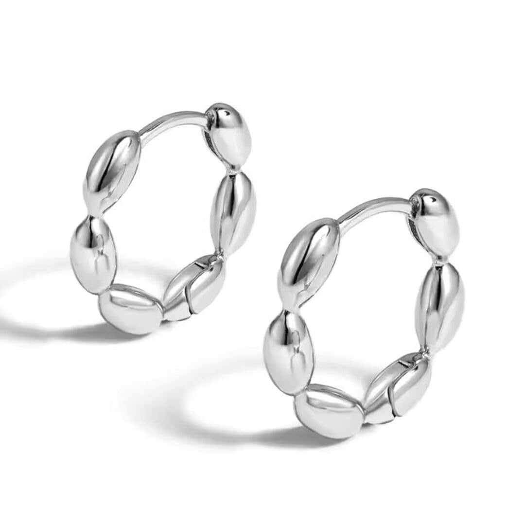 BREEZE CURVE - Titanium Steel Hoop Earrings for Men & Boys (2 Pcs)-image-29