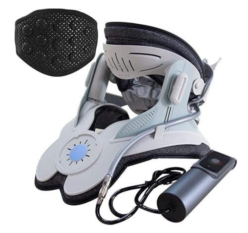 Cerviflex Neck Stretcher, Rechargeable Electric Air Pump Neck Brace Portable Cervical Traction with 3 Power Traction Built-in 8 Airbag for Relieve Neck Pain Support