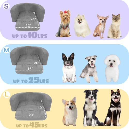 Himax Dog Sofa Bed For Small Dogs, Bolster Dog Bed Couch, Small Dog Bed With Sides, Pets Up To 10 Lbs #TOP4