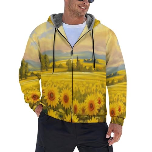 Sweat à capuche pour homme avec doublure polaire veste chaude grande taille 6XL