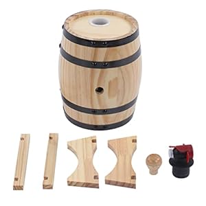 Wijn maken vaten, eiken houten likeuren vat dispenser vintage grenen hout wijnvat brouwen accessoires voor thuis bar (1L)