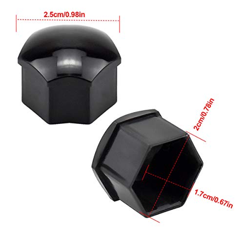 Fodlon Tappo a Vite Ruota, 20Pezzi Coperchio Dado