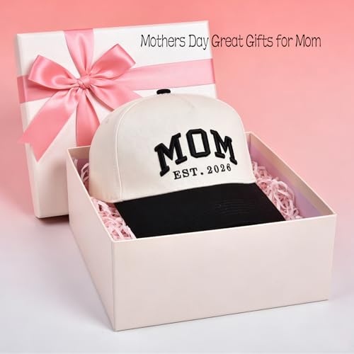 Image of Mommin Trucker Hat,Vintage Two-Tone Women's Baseball Cap with Mama Hat Mothers Day Great Gifts for Mom Wife Stepmom