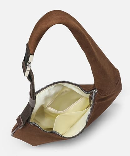 Slouchy Suede Hobo Bag for Women Trendy Underarm Shoulder Hobo Bags Cute Crescent Crossbody Purse Satchel Tote Handbag 20252