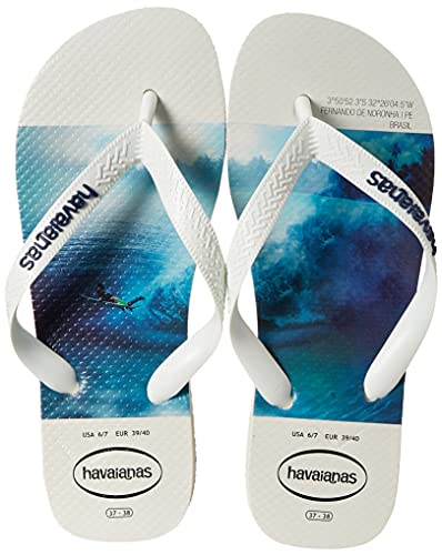Chinelo Hype, Havaianas, Masculino, Branco/Branco/Azul, 41/42