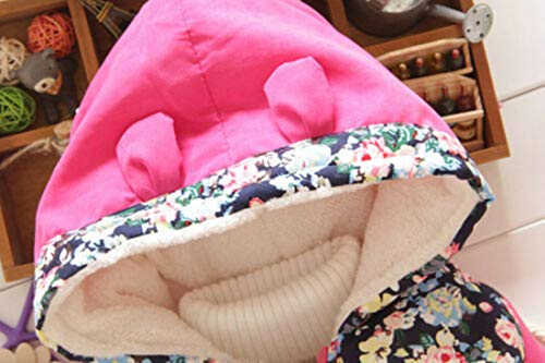 New Girls Baby Toddler Winter Warm Minnie Hooded Cartoon Coat Jacket Clothes (Rose, 18-24 Months) #TOP1