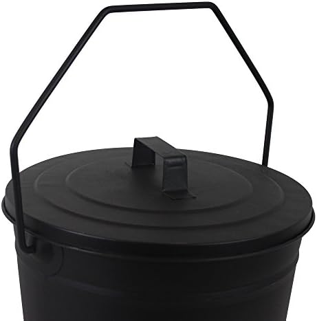JVL Charnwood Coal Bucket Fire Fireside Log Holder 28 x 32cm with Handle & Lid