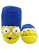 The Simpsons Novelty Plush Adult Womens 3D Marge Simpson Face Slippers (Large, Blue/Yellow), TSF201Y
