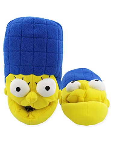 The Simpsons Novelty Plush Adult Womens 3D Marge Simpson Face Slippers2