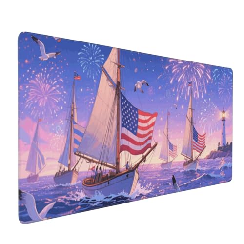 Tapis de souris de jeu America Independence Day grand tapis bureau