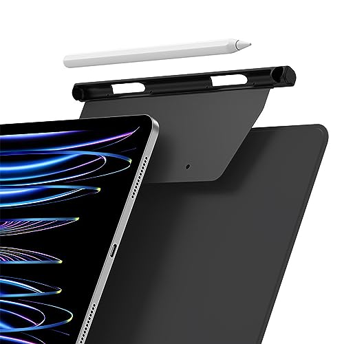 Pencil Stifthalter für Apple Pencil 2. Generation Hülle Kompatibel mit Magic Keyboard, Smart Keyboard Folio und Anderen Magnetisch Hülle, Stylus Pen Halter für iPad - Schwarz