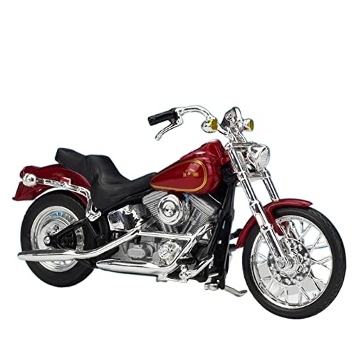 Softail 1984 FXST Modèle Moto 1:18 Ornement Vintage Simulation Bureau Salon Rouge
