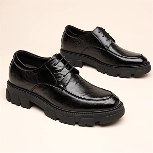 Men's Dress Elevator Shoes Classic Hidden Heel Oxford Lace-Up Invisible Height Increasing Business Wedding Formal Footwear4