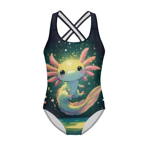 Image of Girls Swimsuit Criss Cross Back 1-Piece Summer Beach Swiwmear