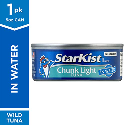 Image of StarKist Chunk Light Tuna in Water, Canned Tuna Fish, Wild Caught, Gluten Free, Ready to Eat, Perfect for Salads, Keto Meals and Snacks, with 20g Protein & 90 Calories Per Serving 5 oz (Pack of 5)