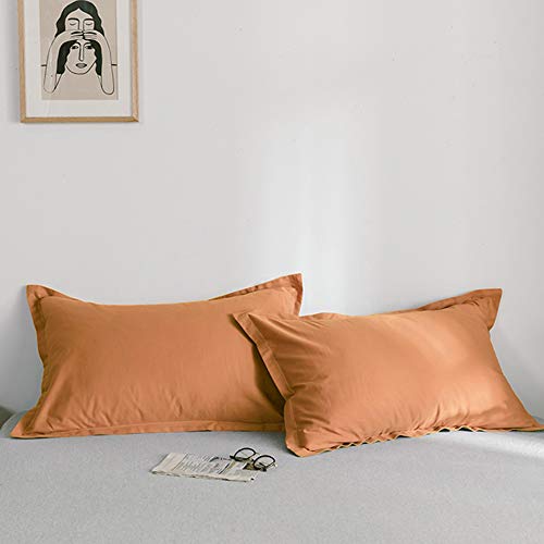 FLXXIE Microfiber King Pillow Shams Set of 2, Fade, Wrinkle and Shrinkage Resistant Soft Pillow Covers with Envelope Closure Euro Sham Covers (Tan, 20x36 Inches) - Thumbnail 6