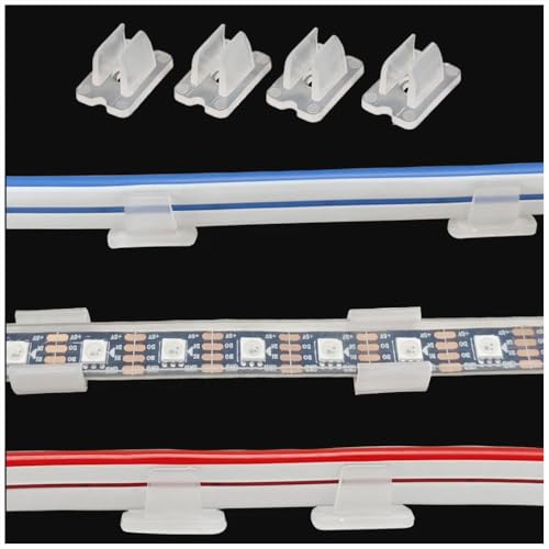 Image of LED Strip Mounting Clips Neon Rope Light Clips LED Rope Light Holder Clips with Screws for 5mm to 6mm Silicone LED Strip (30PCS)
