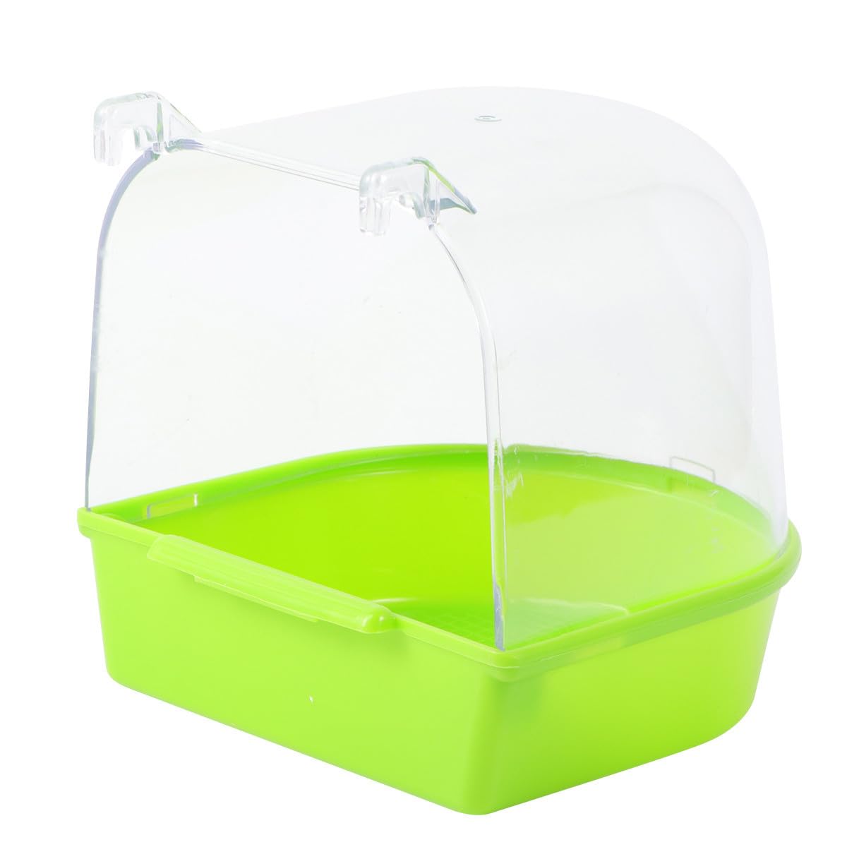 DOITOOL 3pezzi Bagnetto per Uccelli Coperto Vasca per Pappagalli e Canarini Verde Accessorio per Uccelli Facile da Installare