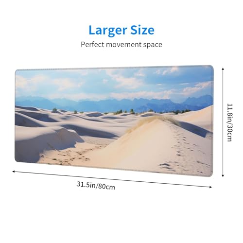 Tapis de souris pour ordinateur portable design blanc sable - 4