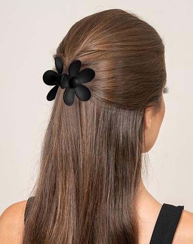 image for Sunolga 8PCS Hair Clips for Women, Flower Claw Clips for Thick Hair, N