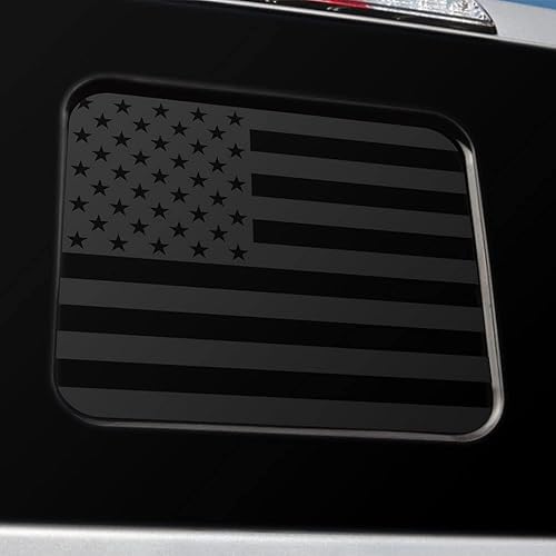 Adhesivo de bandera estadounidense para ventana trasera media, fácil de instalar, compatible con Ford Ranger 2018-2022 (negro mate)