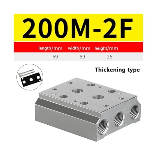 Électrovanne 4V210-08 série 200M avec embase 2 postes 200M-2F - 3