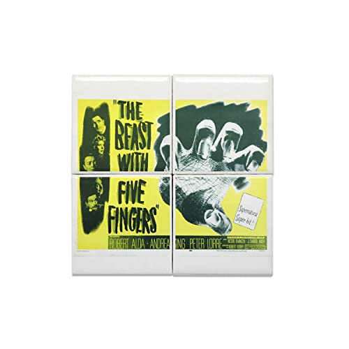 Poster Cinéma Vintage en Carreaux Céramique 40x40 cm Décoration Murale Salon et Bureau Retro