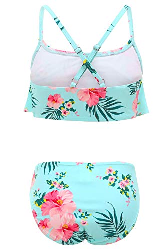 Image of Girls Two Piece Swimsuits Rainbow Bikini Sets Adjustable Strap Bathing Suits