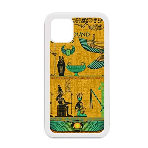 Coque iPhone 12 Pro Max Pharaon blanche anti-rayures motif égyptien