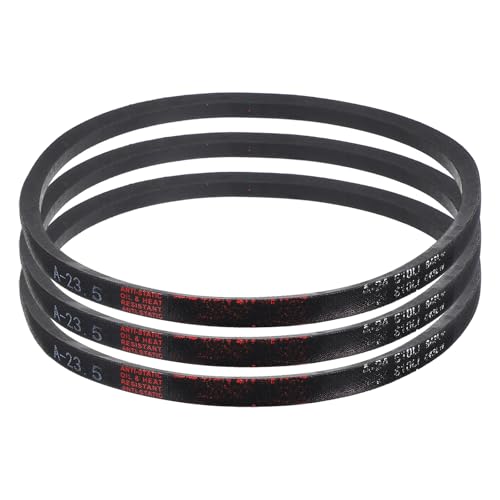 Image of uxcell 3 Pack A23 1 /2 Classic Wrapped V-Belt, 26 inch Outside Circumference Wrapped Industrial Rubber V-Belt A Profile V-Belt for Industrial Machinery Equipment, Black