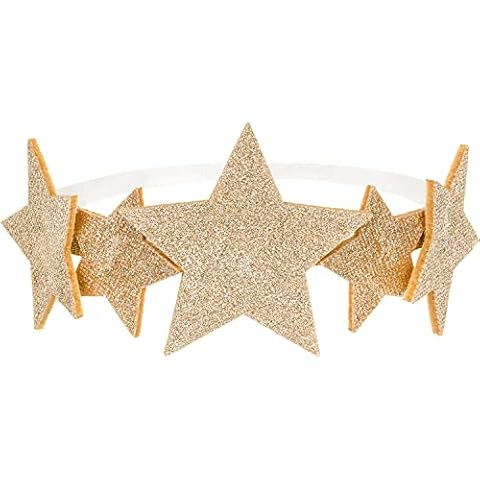 Gold Glitter Star Headband for Girls Cover