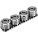 Produktbild Westmark Gewürzdosen-Set/Gewürzboard, 5-teilig, mit 4 Edelstahldosen ø 6,5 cm, Volumen je ca. 40 ml, Edelstahl Silber, 65152260