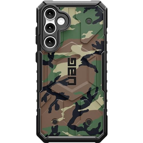 EGO TACTICAL Limited Edition Urban Armor Gear UAG Pathfinder Magnetic Rugged Military Impact Resistant Non-Slip Protective Case for Samsung Galaxy S25 Woodlands Green/Brown Camouflage