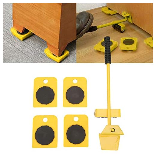 Möbler transportset rullhjul tunga föremål transport 150 kg/330 lbs möbler mover gul lätt att använda för flyttbara soffor