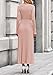 PRETTYGARDEN Women Sweater Dress Fall Fashion 2026 Long Sleeve V Neck Ribbed Knit Pleated A Line Elegant Maxi Winter Dresses (Light Pink,Medium)